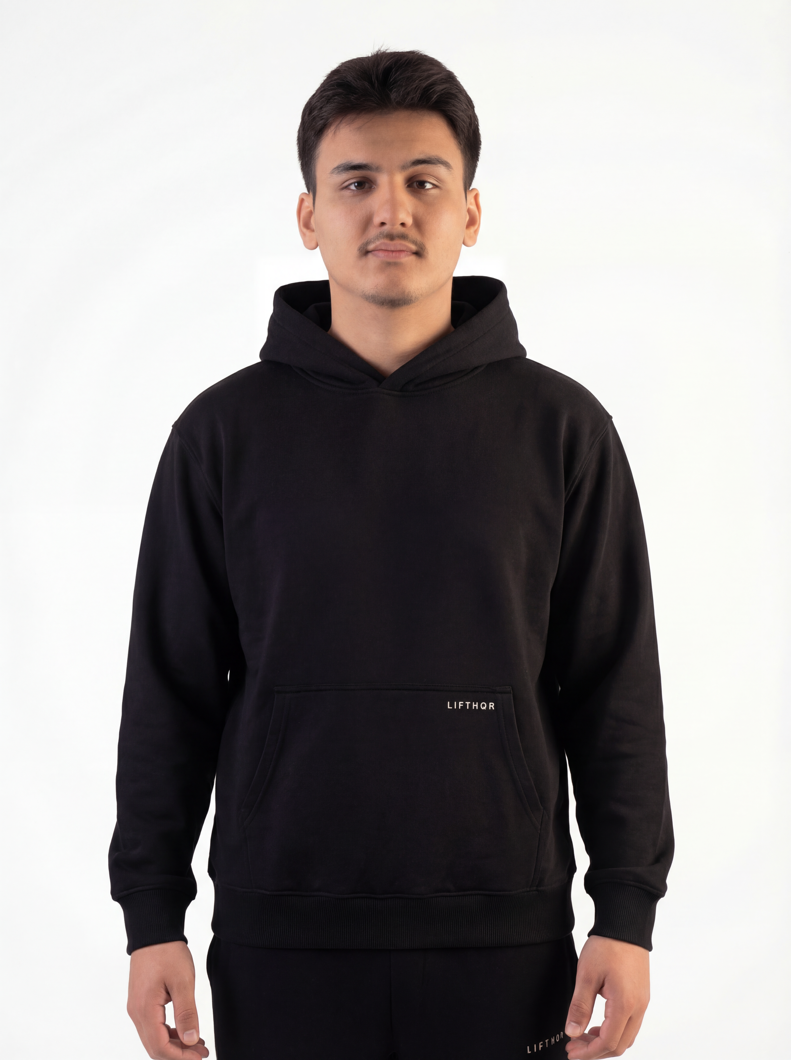 Oversize Basic Hoodie Siyah